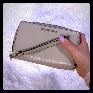 Large Michael kors gray wallet